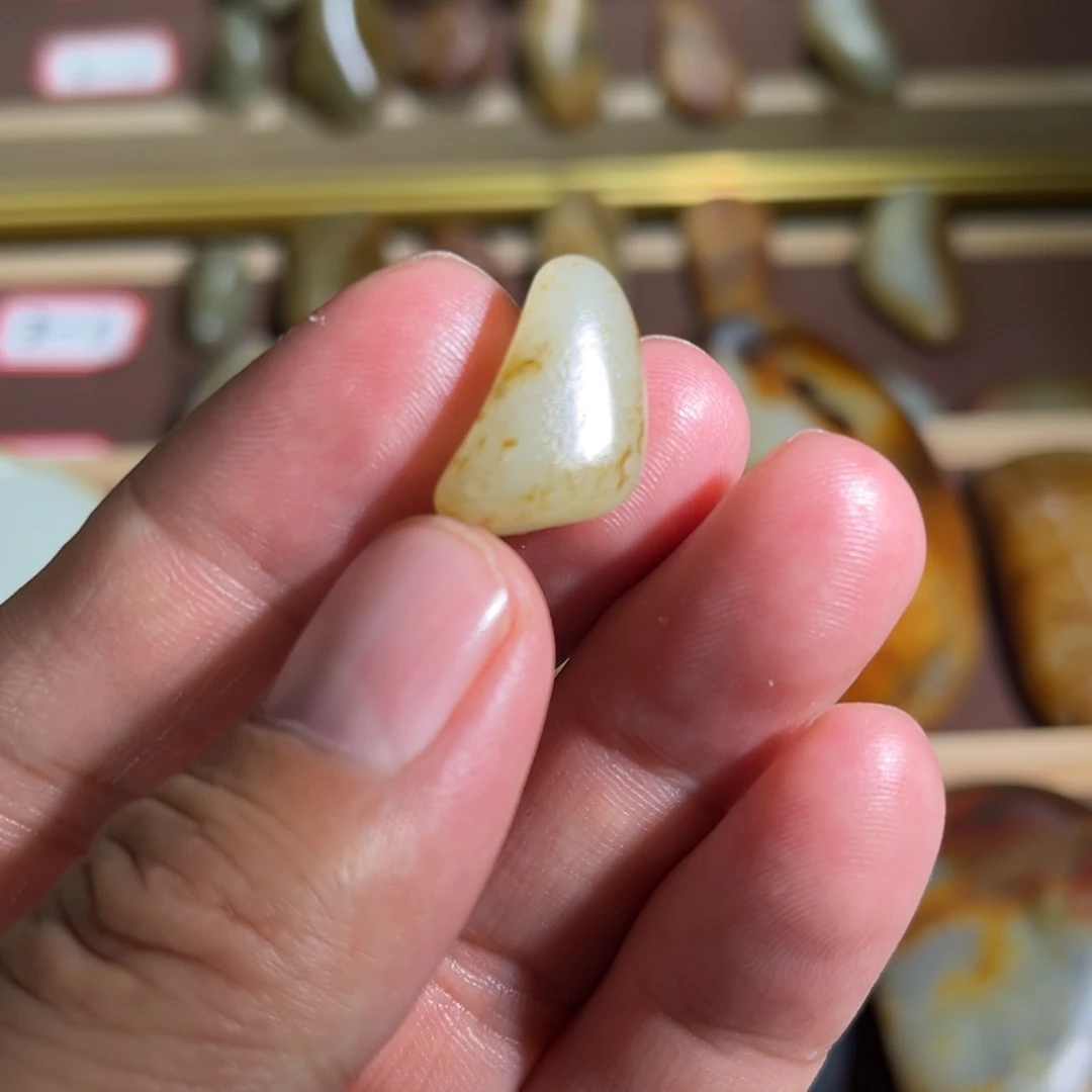 银S925镀金镶嵌和田玉挂件3.6