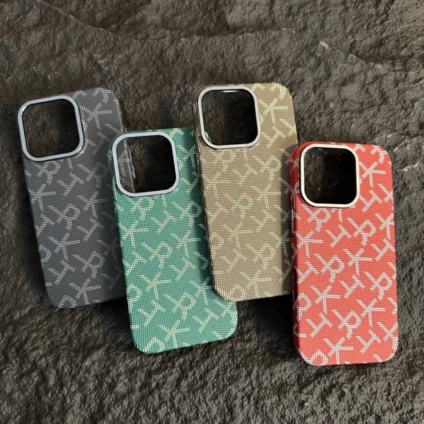 编织浮雕【RK纹】手机壳适用苹果16promax防摔创意奢华高档简约情侣