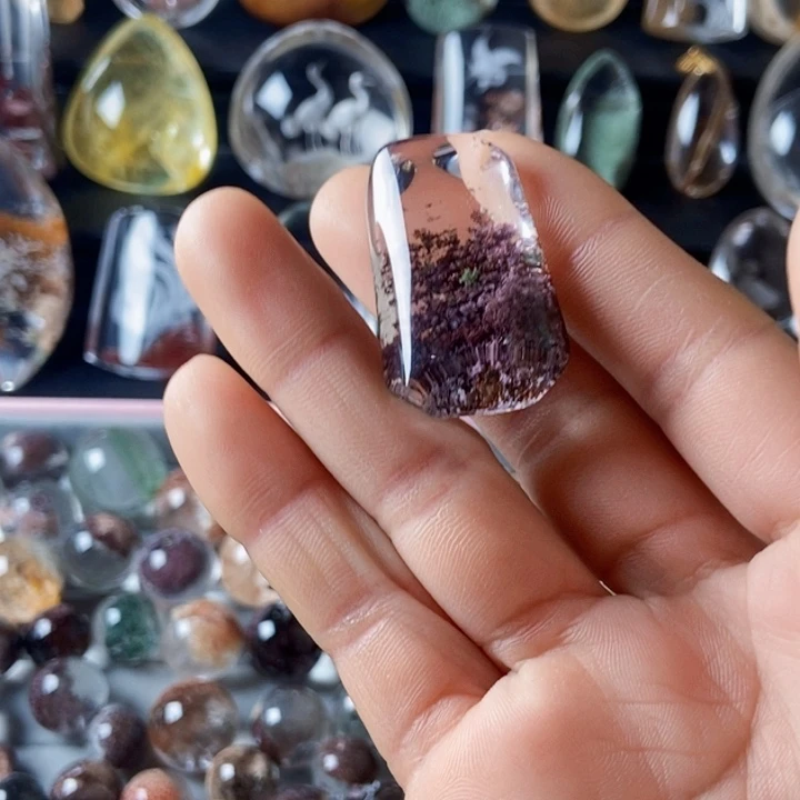 水晶颈饰未镶嵌家**朗无事牌紫幽灵