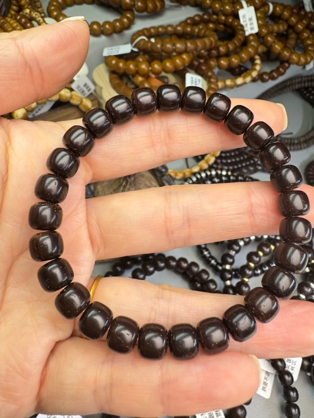 椰蒂 8✖️7老型桶珠 单圈手串 原生态