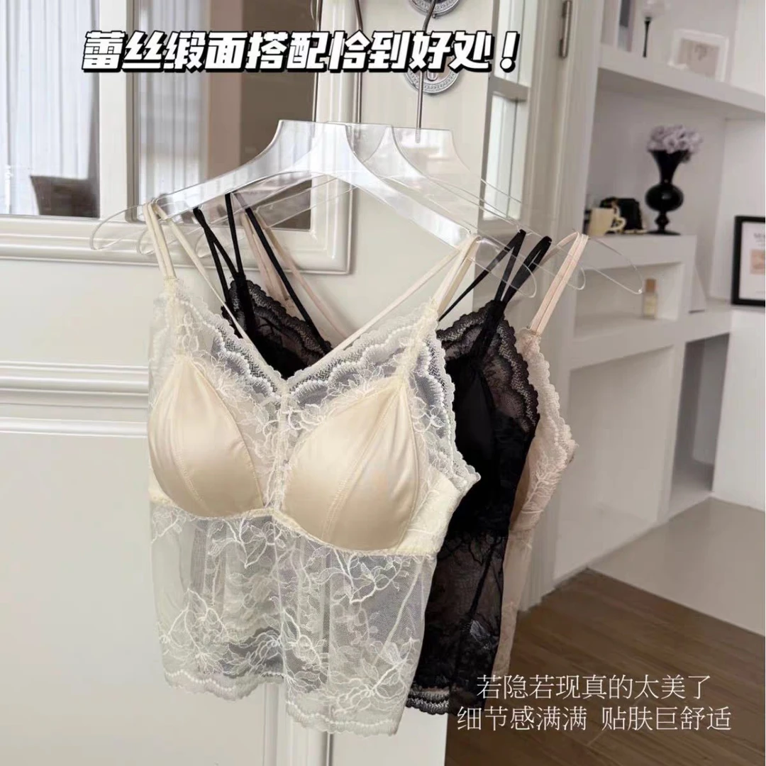 【缎感吊带】Mai Mai◆通勤美背吊带背心简约舒适百搭内衣吊带文胸