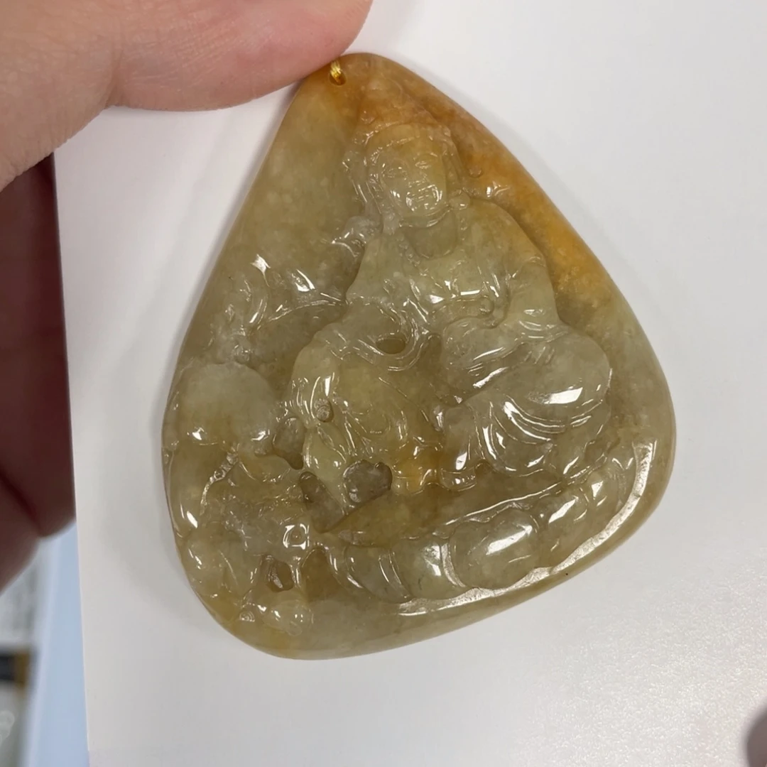 颈饰未镶嵌翡翠小**学菩萨