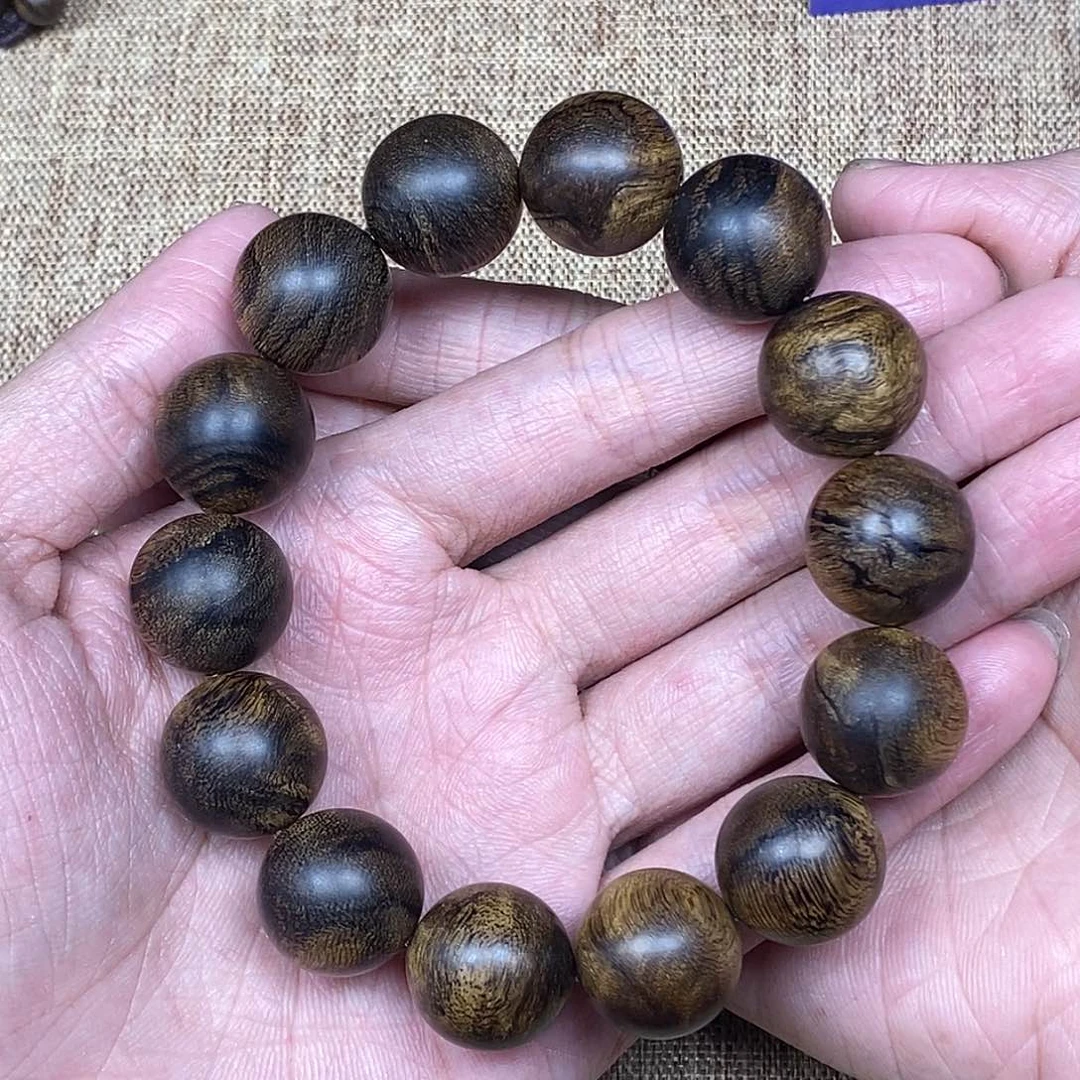 沉香手串越南芽庄白棋楠