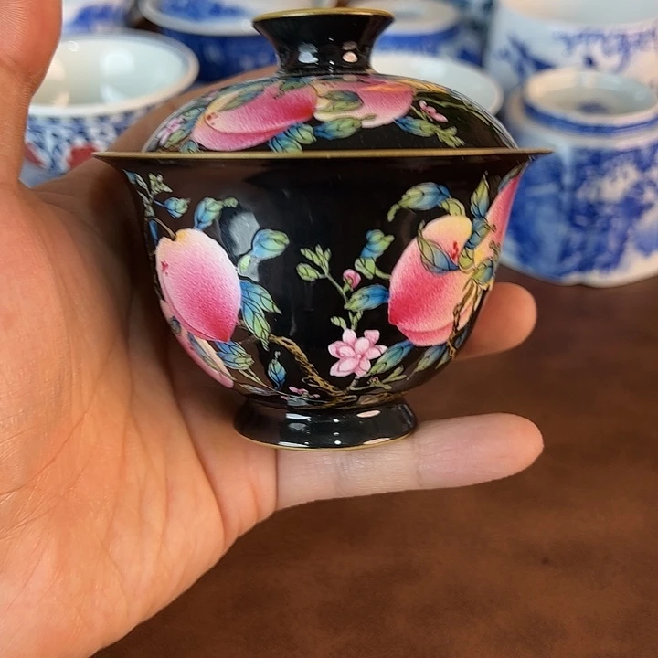 缪***胆瓷片景德镇全手工手绘陶瓷
