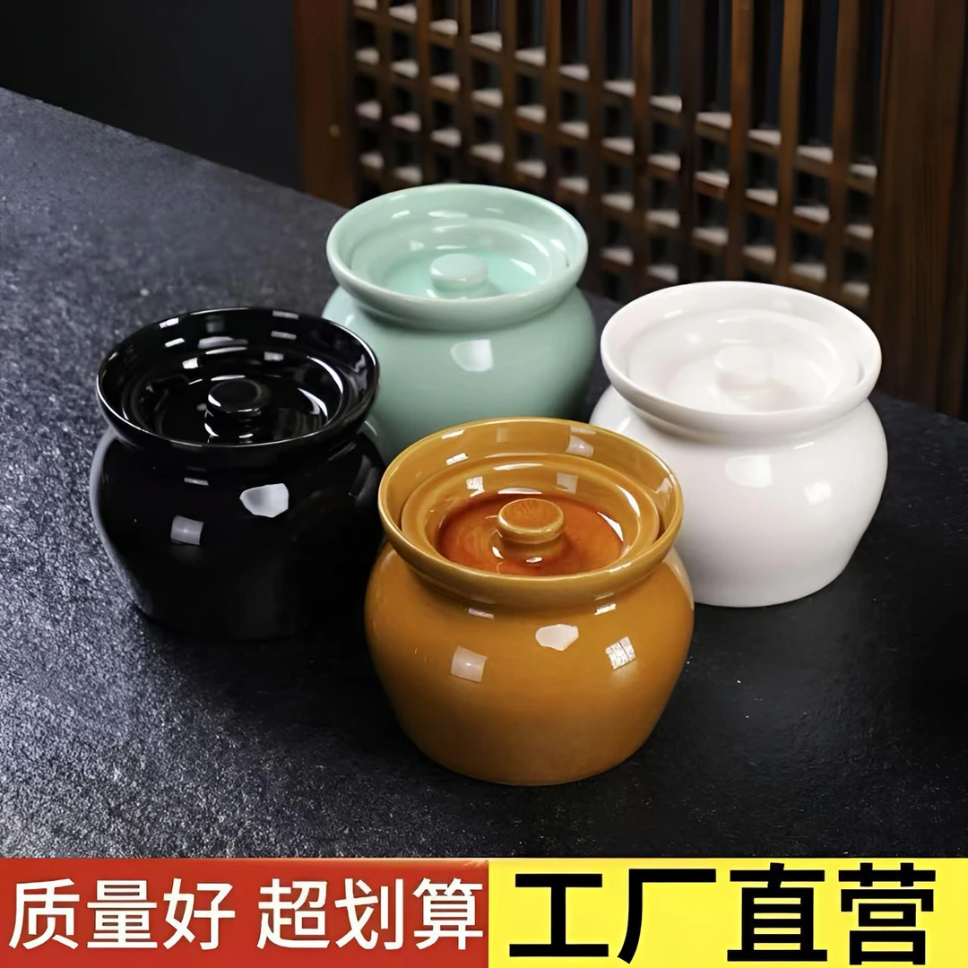 隔水炖瓦罐炖盅一人份炖罐带盖汤罐沙县小吃陶瓷煨汤汤盅厂家直销