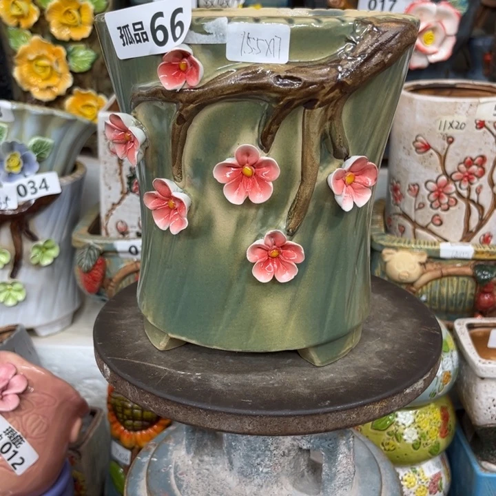 紫砂花盆粗陶材质多肉花盆