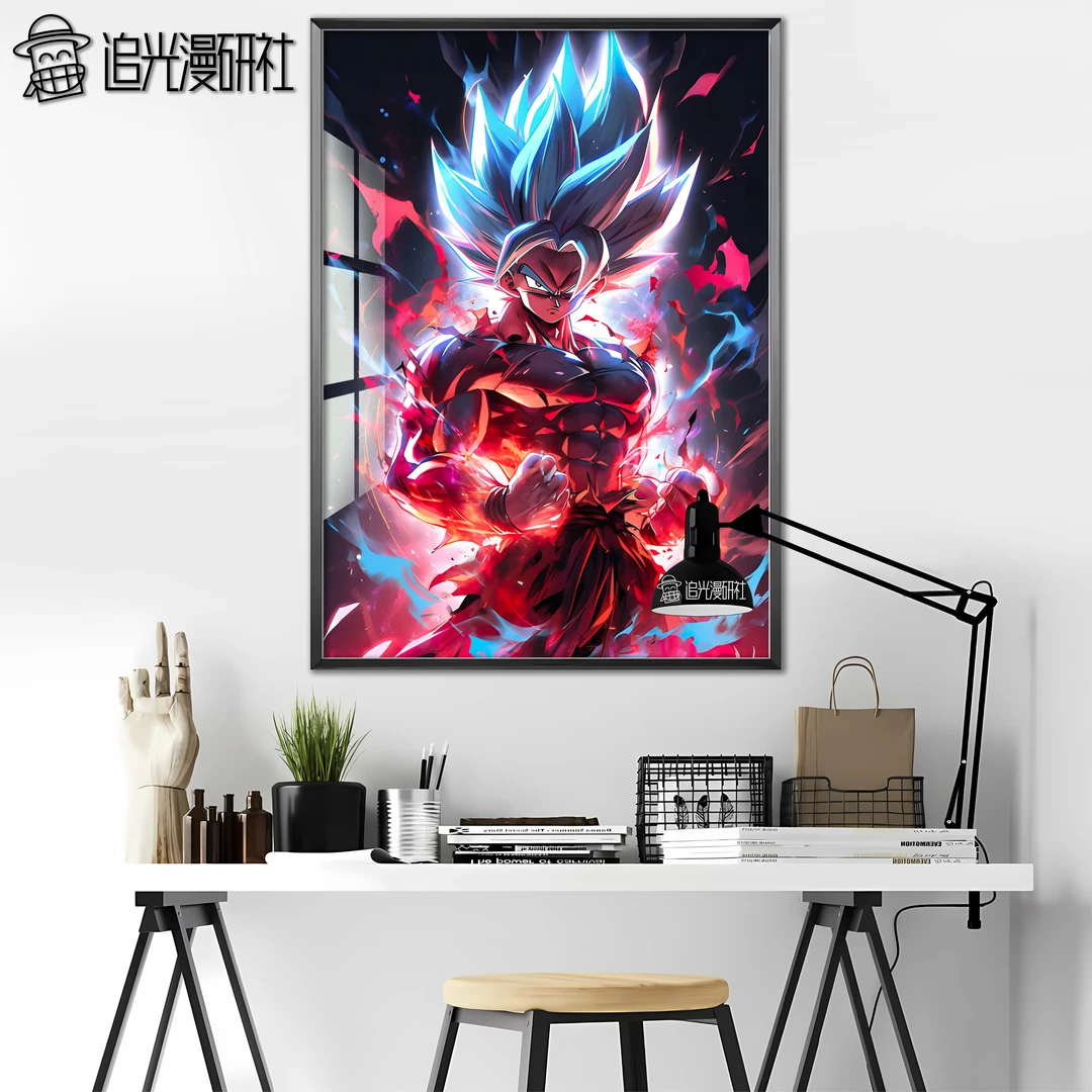 龙珠壁画沙发背景墙装饰画卧室床头挂画动漫晶瓷画立体设计防水