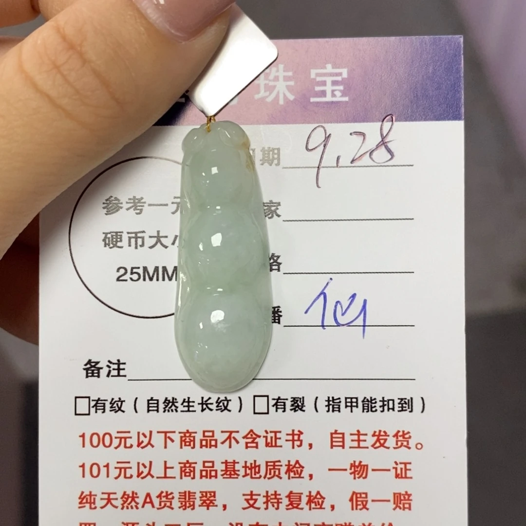 颈饰未镶嵌翡翠福豆