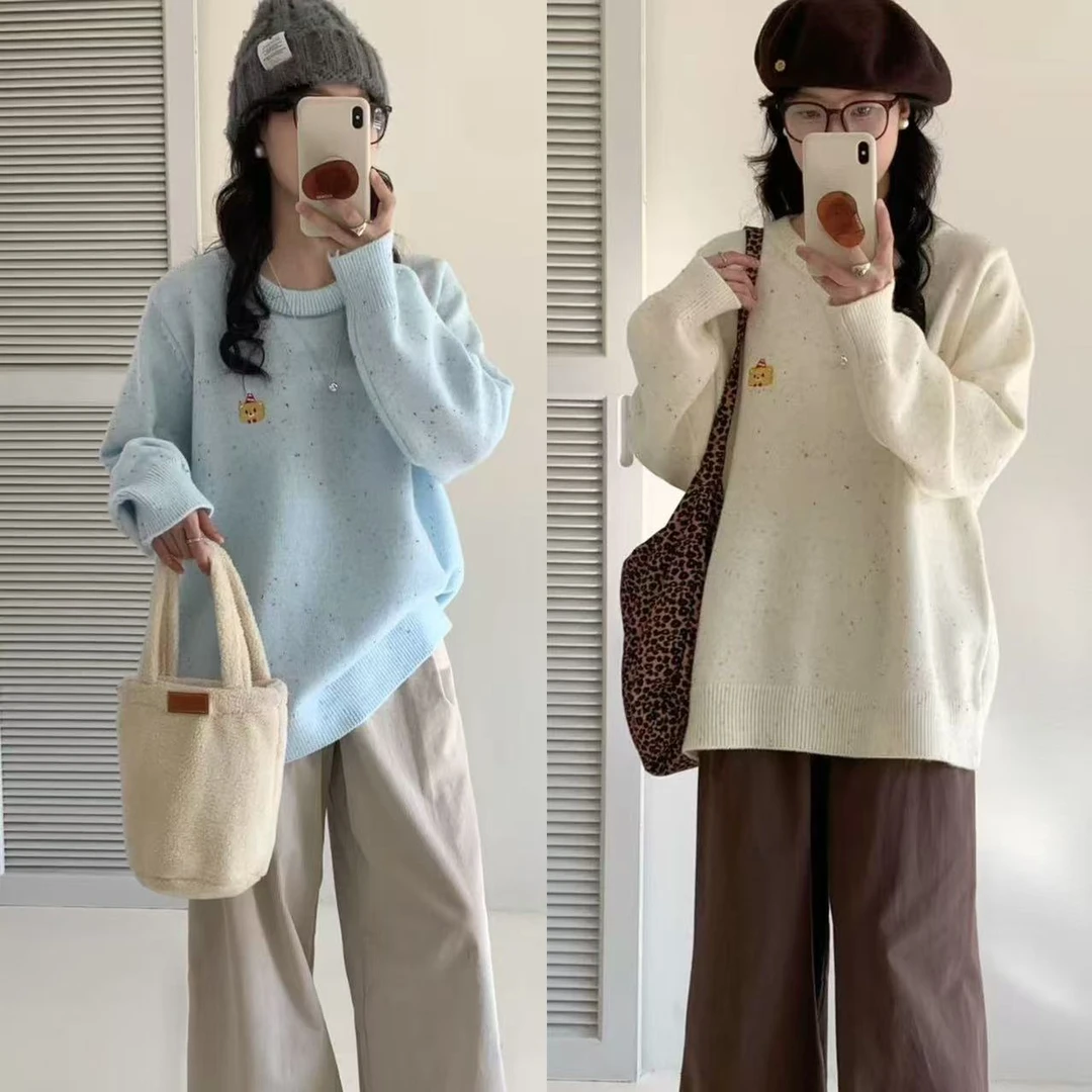 32033大码女装韩系减龄针织上衣软糯毛衣正肩女