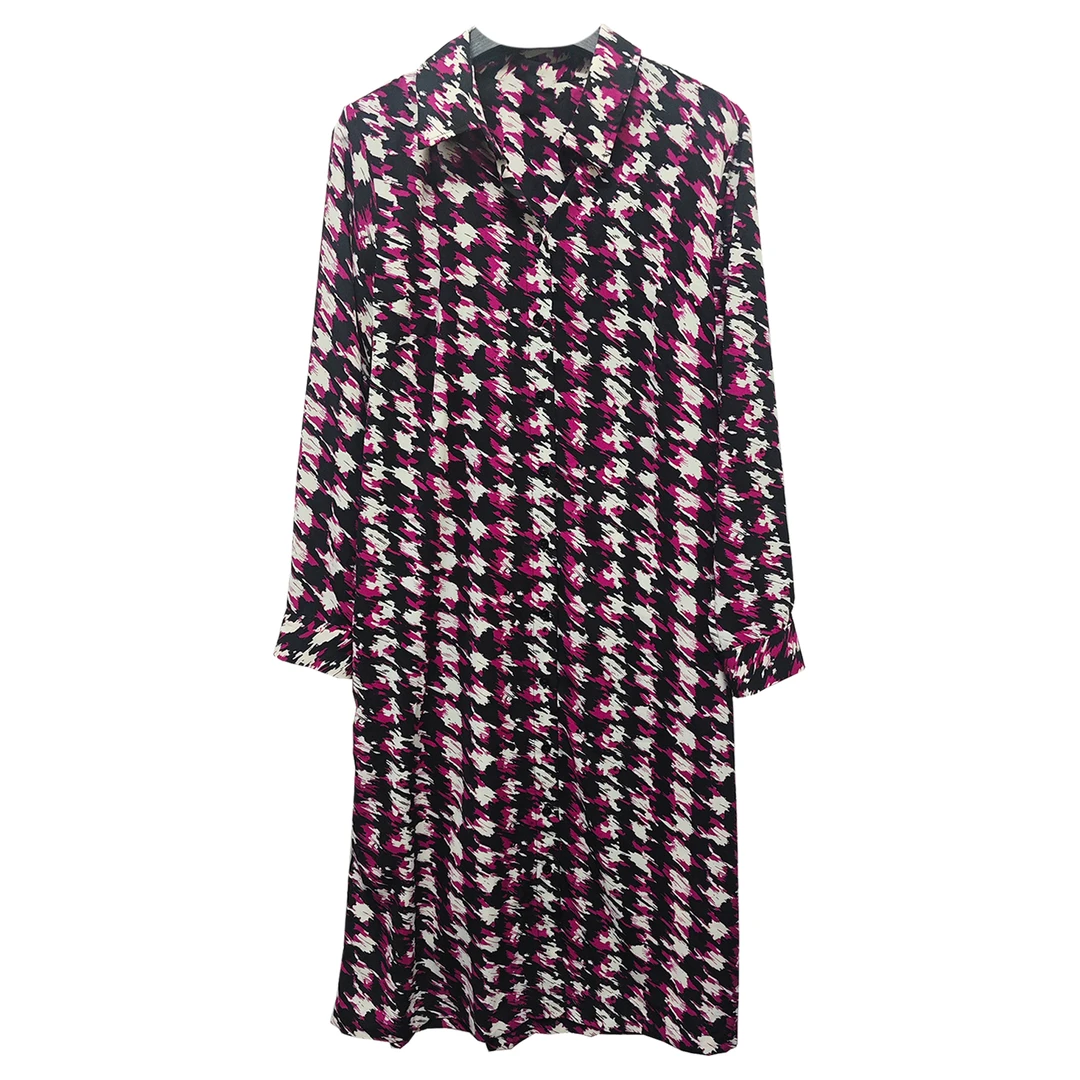 3110#花色休闲衬衫裙