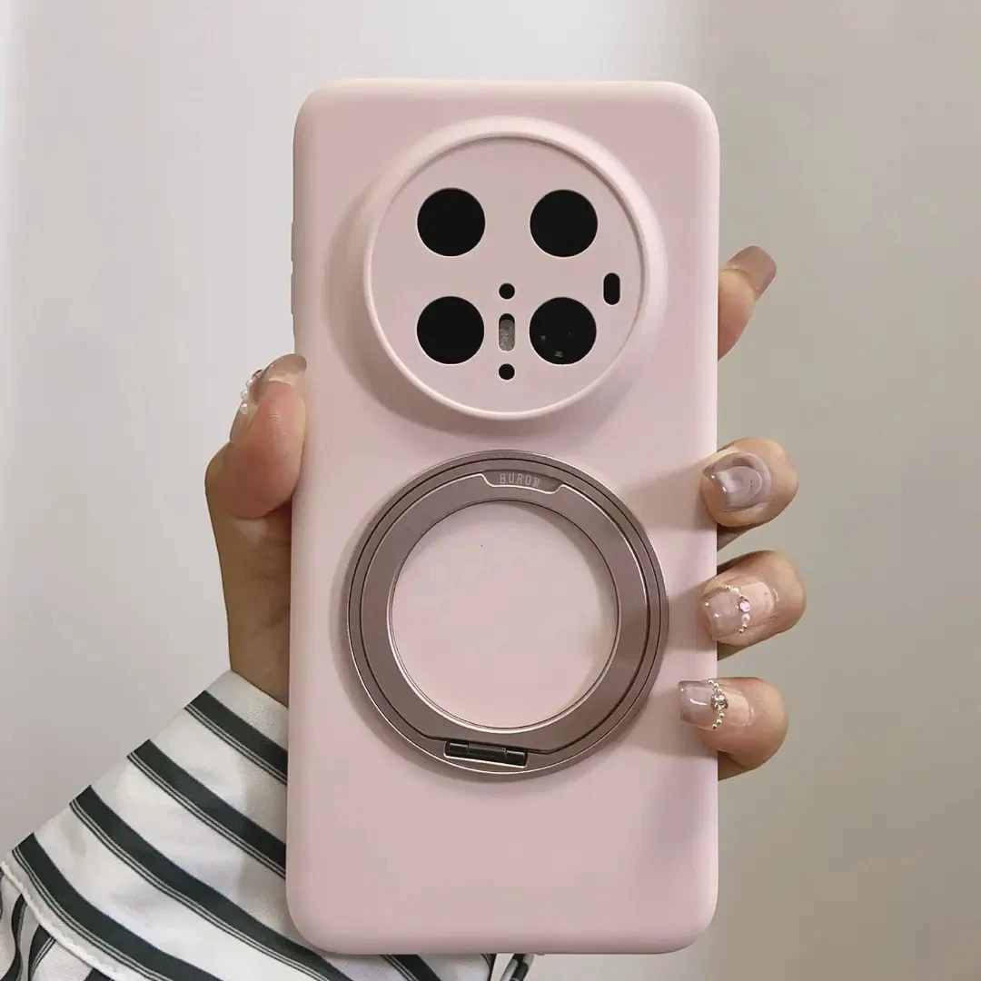 全包支点壳适用华为mate70pro手机壳磁吸Pura70液态硅胶旋转支架