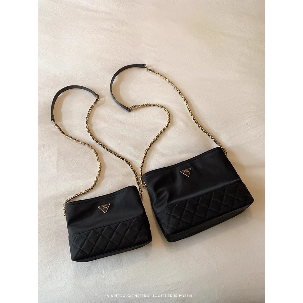 南风Chio2nd 黑金夜车小方包包女2024新款夏天超火链条单肩斜挎包