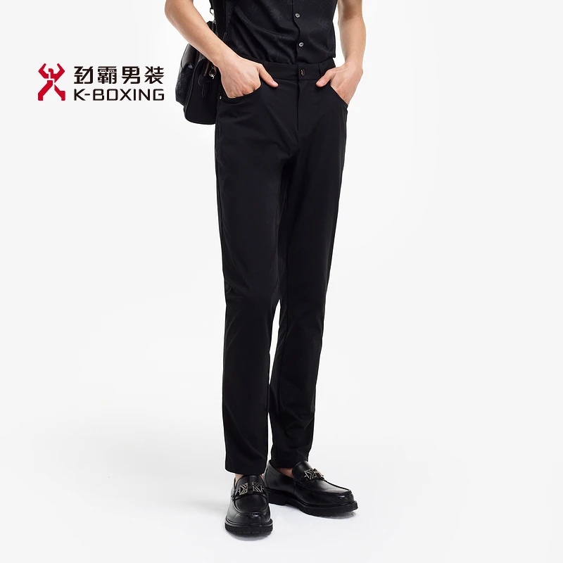 【含桑蚕丝】劲霸男装夏季商务时尚直筒休闲裤男士裤子薄款BQZE2517