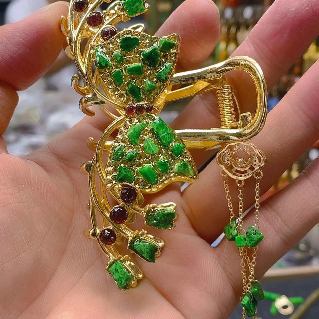 翡翠合金耳饰翡翠