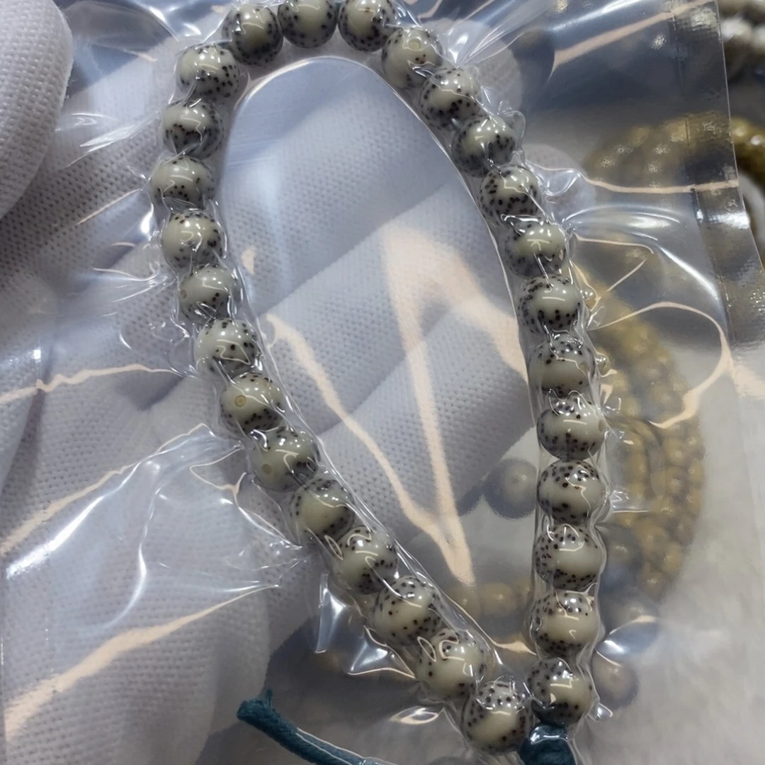 星月菩提手串瓷白8圆