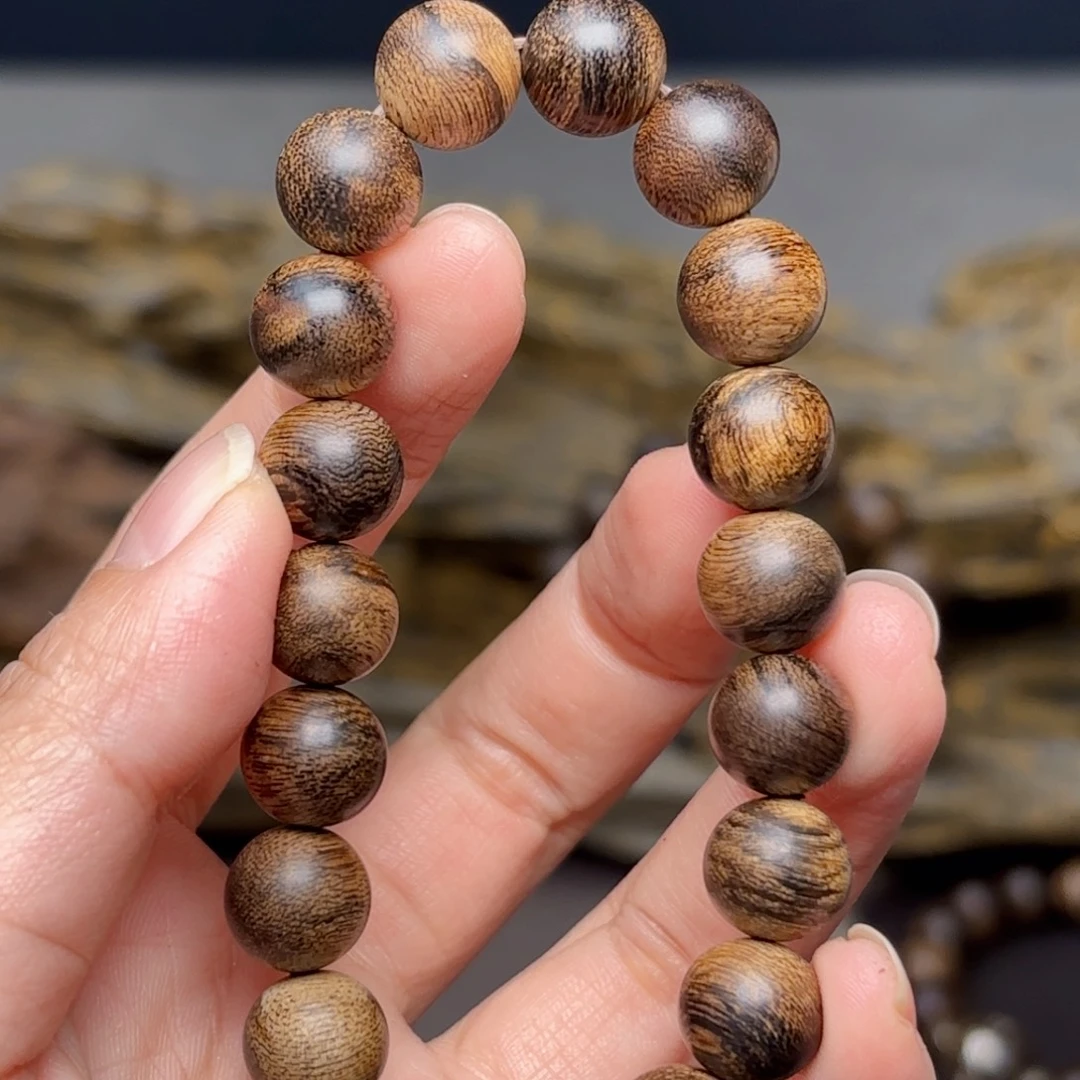 沉香手串越南芽庄瘤疤黄棋楠1.0
