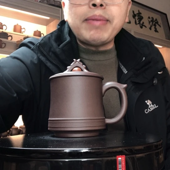 茶杯紫泥双龙戏珠容量400