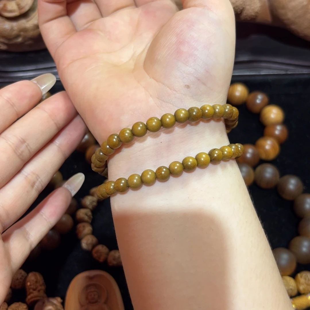 檀香木手串/手链0.6双圈叠带