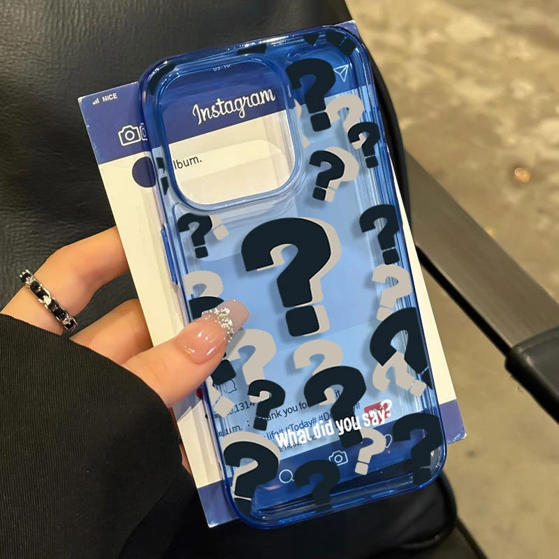 满屏问号适用iPhone16苹果14_15PROMAX软胶13手机壳12防摔11卡通X