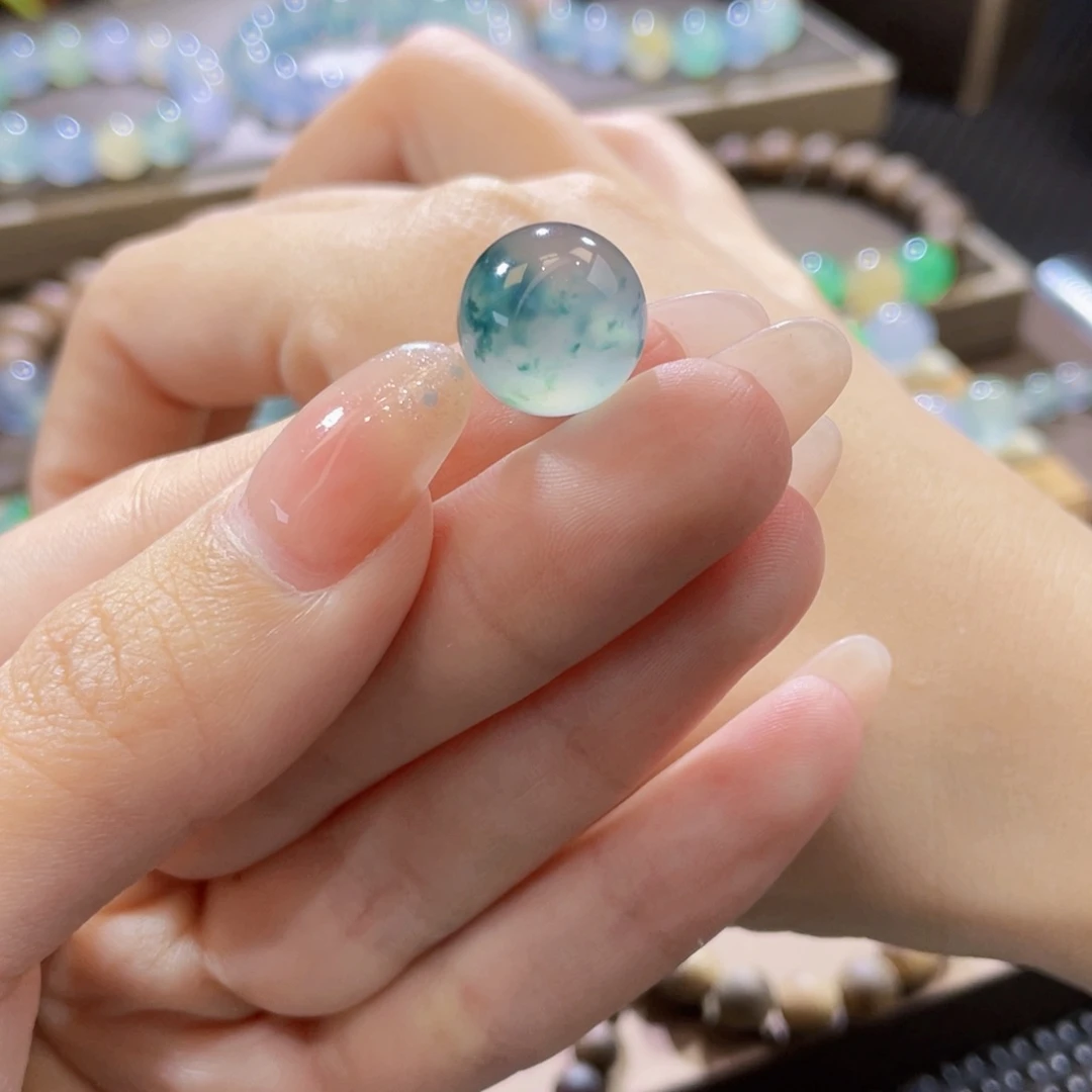 翡翠未镶嵌手链卡13.5