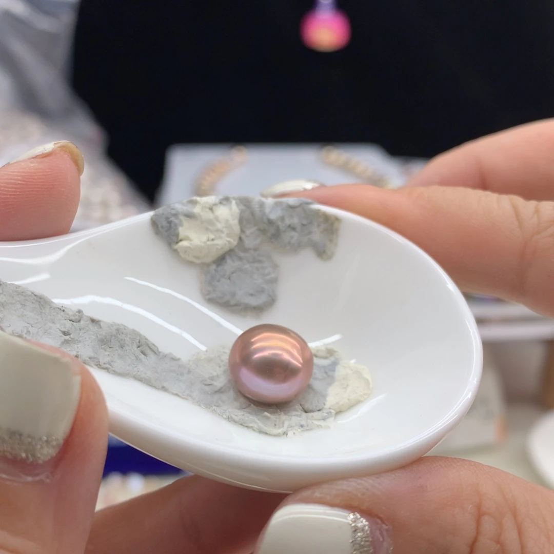 银S925镶嵌耳饰淡水珍珠