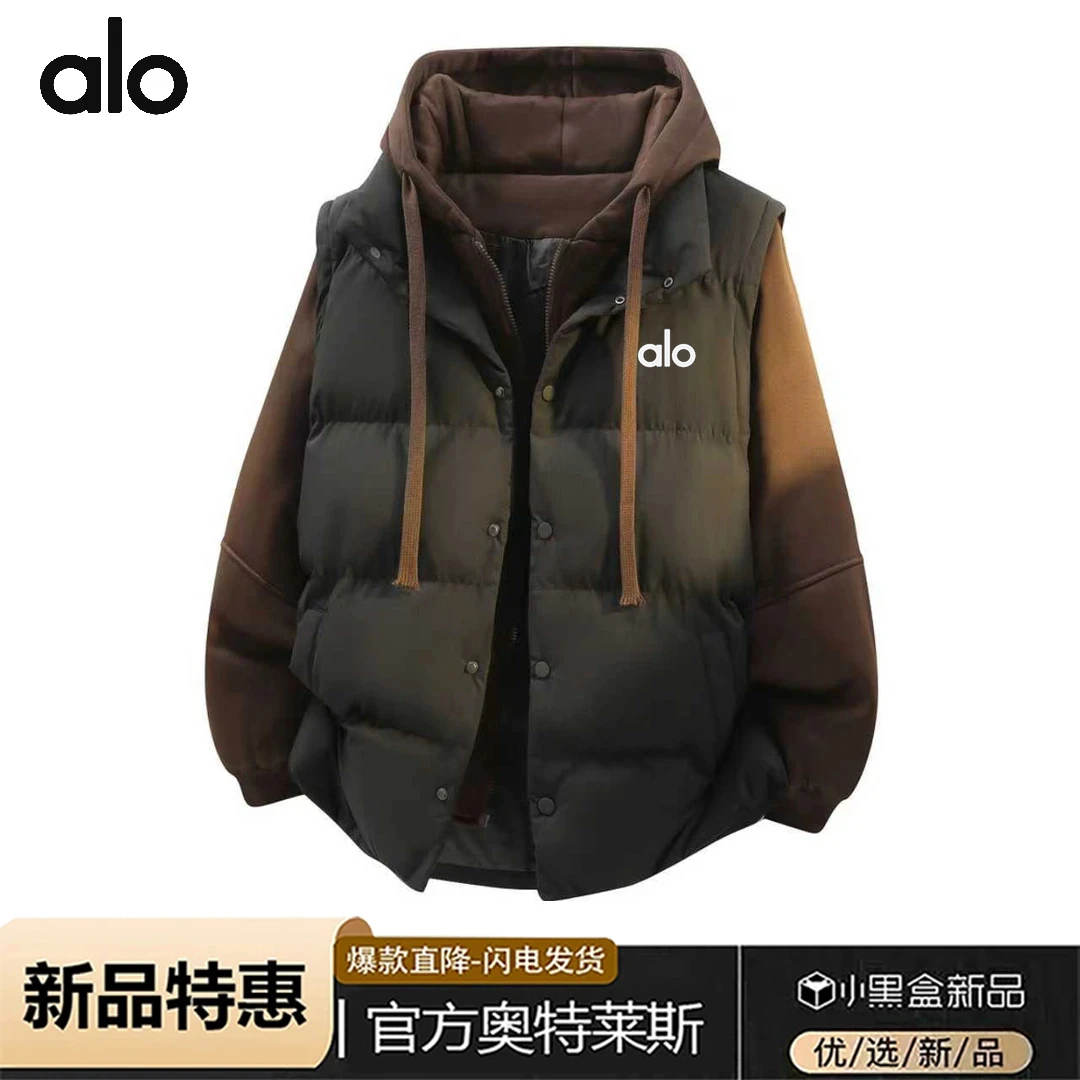 【官方奥特莱斯】ALO学院风假两件休闲棉服男情侣百搭冬季棉衣外套