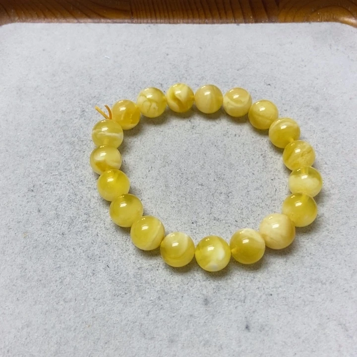 蜜蜡未镶嵌裸石手串