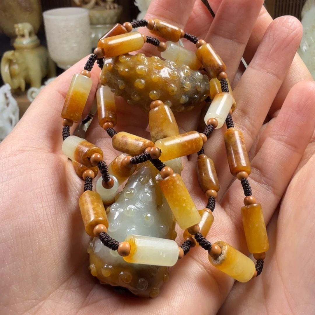 碟用****3古瓷古玉串