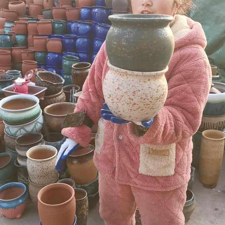 红陶口18高16瑕疵口变形扁了