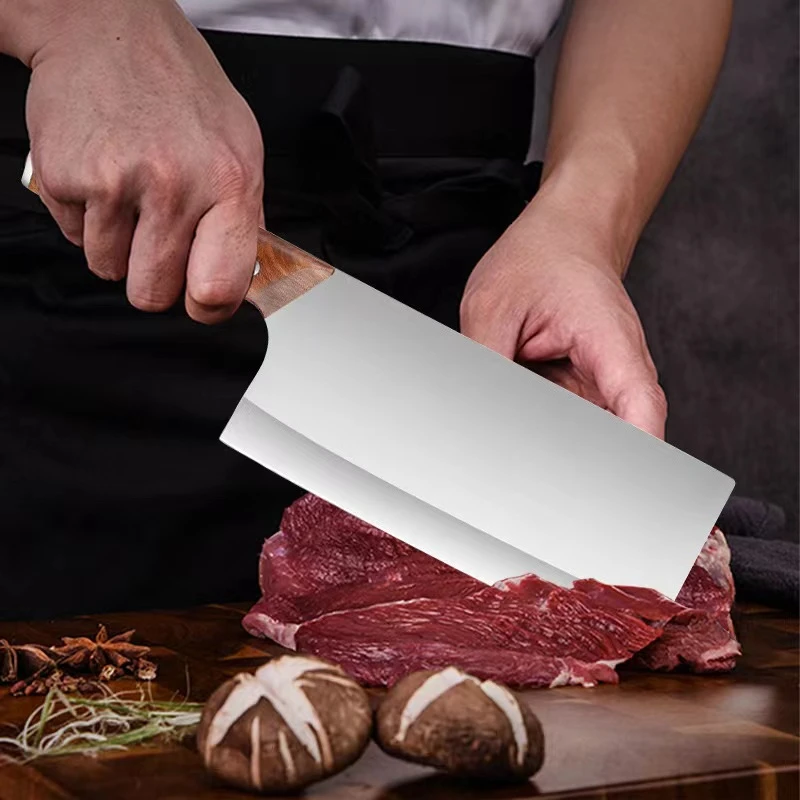 1号炮弹钢切片刀 全钢刀 炮弹钢锻打 切鱼生切菜切肉 锋利耐用