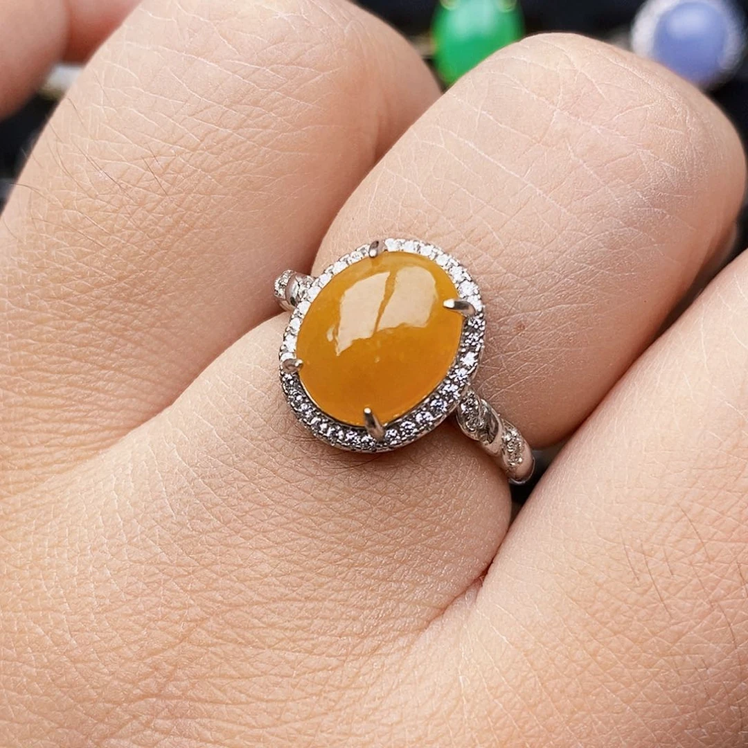 银S925镶嵌戒指翡翠2170