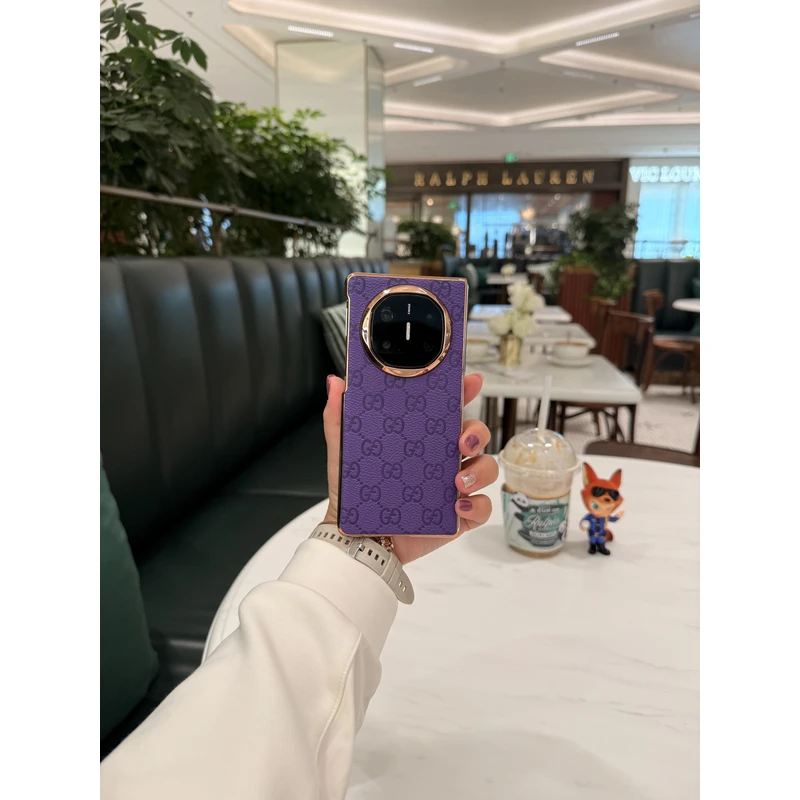 适用于华为Matex6/Matex5电镀字母磁吸中轴折叠手机壳D字母单后壳