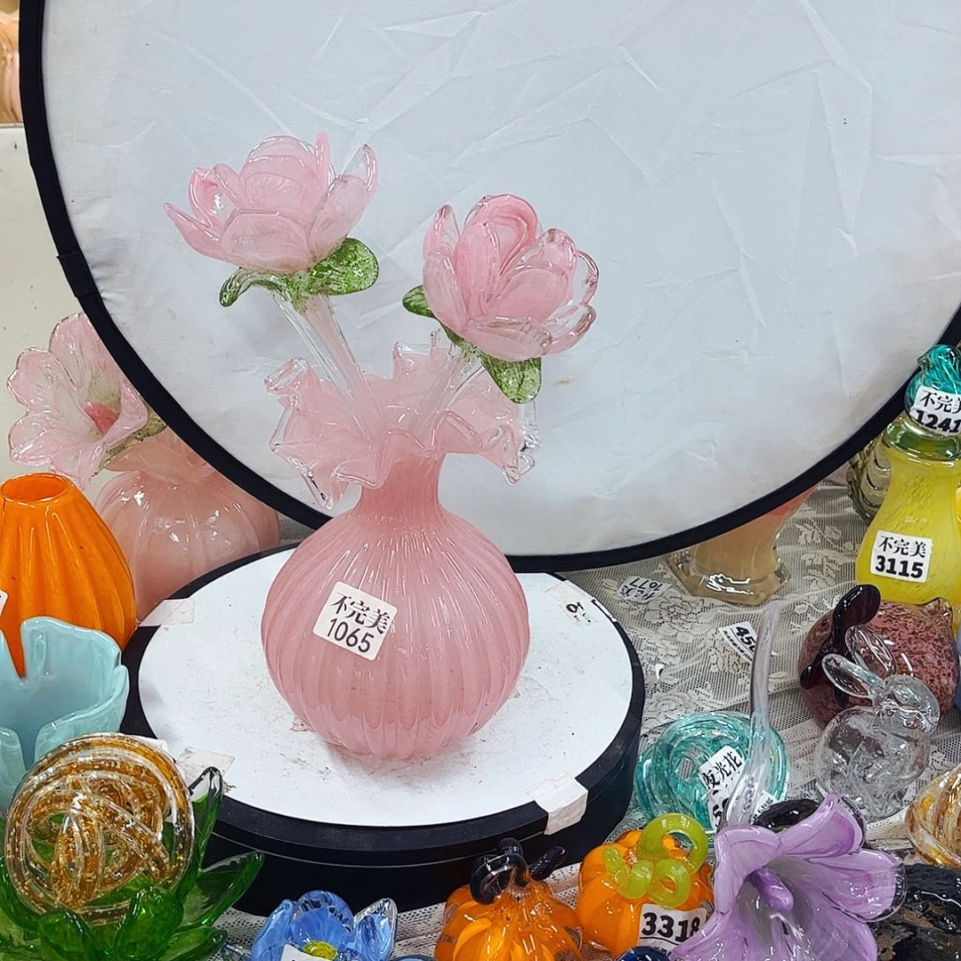 2花1瓶 瓶不完美 家悦琉璃工艺品
