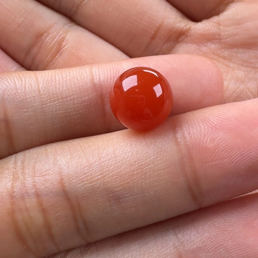 果***舞南红玛瑙未镶嵌单珠9.8
