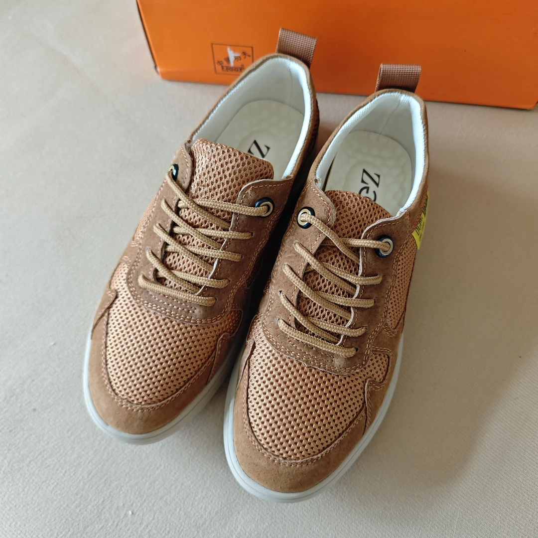 （皮鞋尺码）牛皮休闲网鞋男鞋