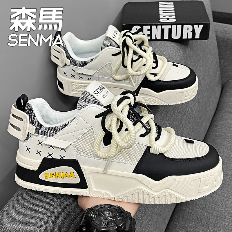 SENMA/森马男士防滑板鞋2025新款爆款情侣鞋时尚百搭休闲运动鞋男