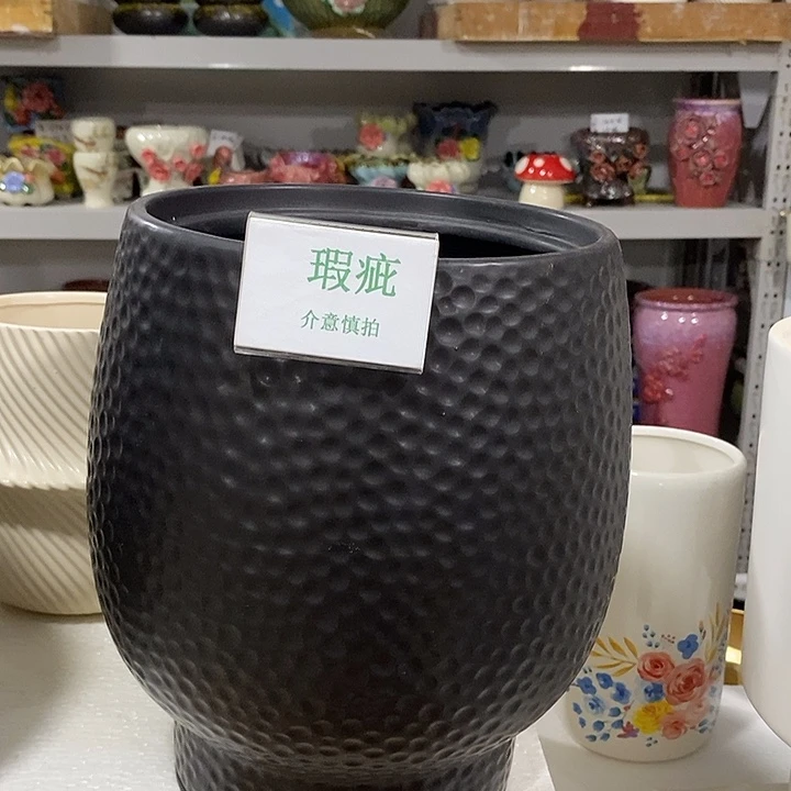 紫砂花盆多肉植物盆瑕疵有孔