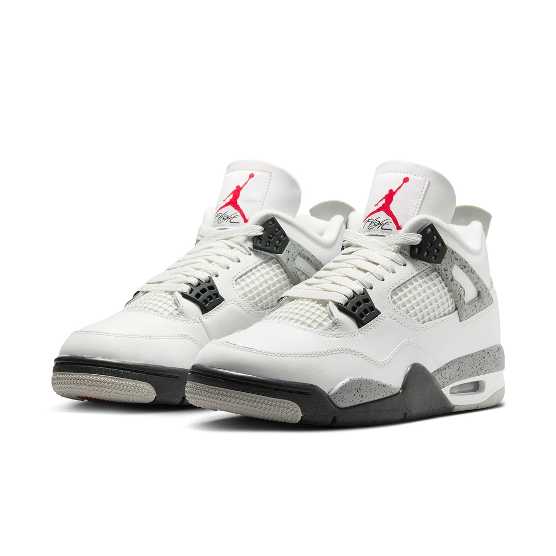 Nike/耐克官方正品air jordan 4 白水泥男子运动休闲鞋FV5029-100