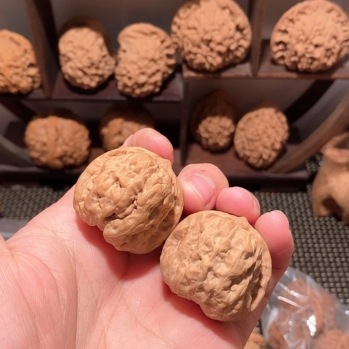 文玩核桃吊坠程*朋练手对，纯练手