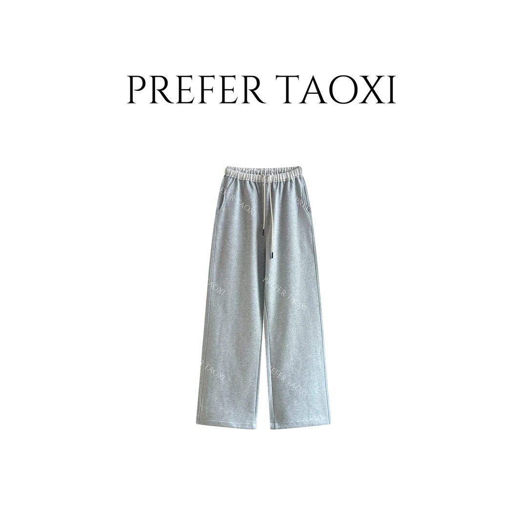 腰部反做设计毛圈棉两穿卫裤 裤脚抽绳