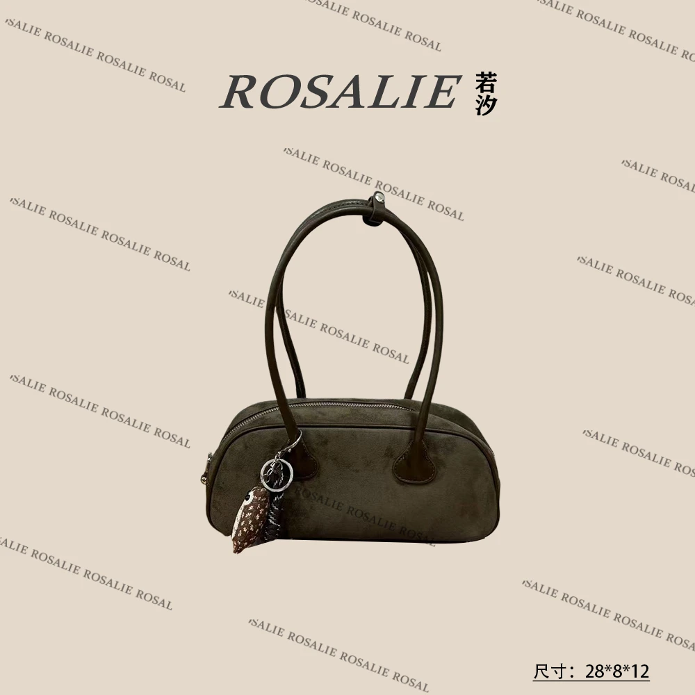 【若汐Rosalie】QYX-81255-松茶色轻奢小众时尚气质百搭女士手提包
