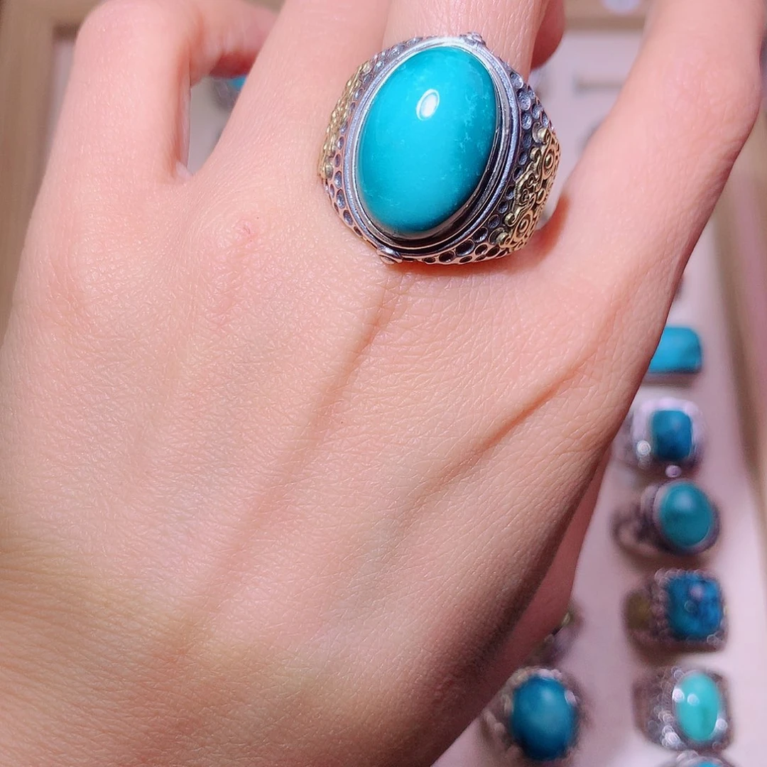 绿松石银S925镶嵌颈饰