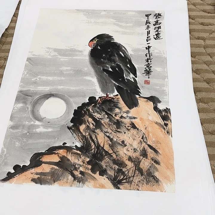 国画花鸟的翅膀是一个巨大的