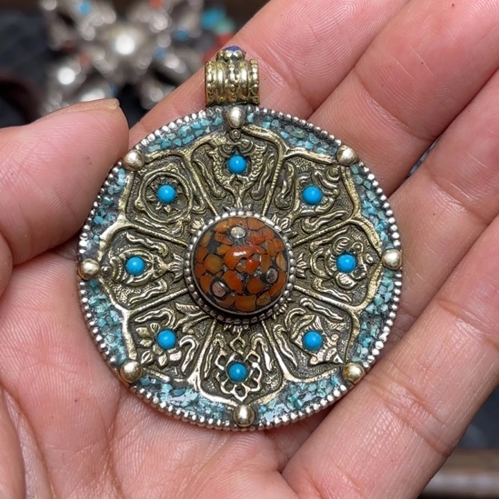 玻璃颈饰藏传喜马拉雅