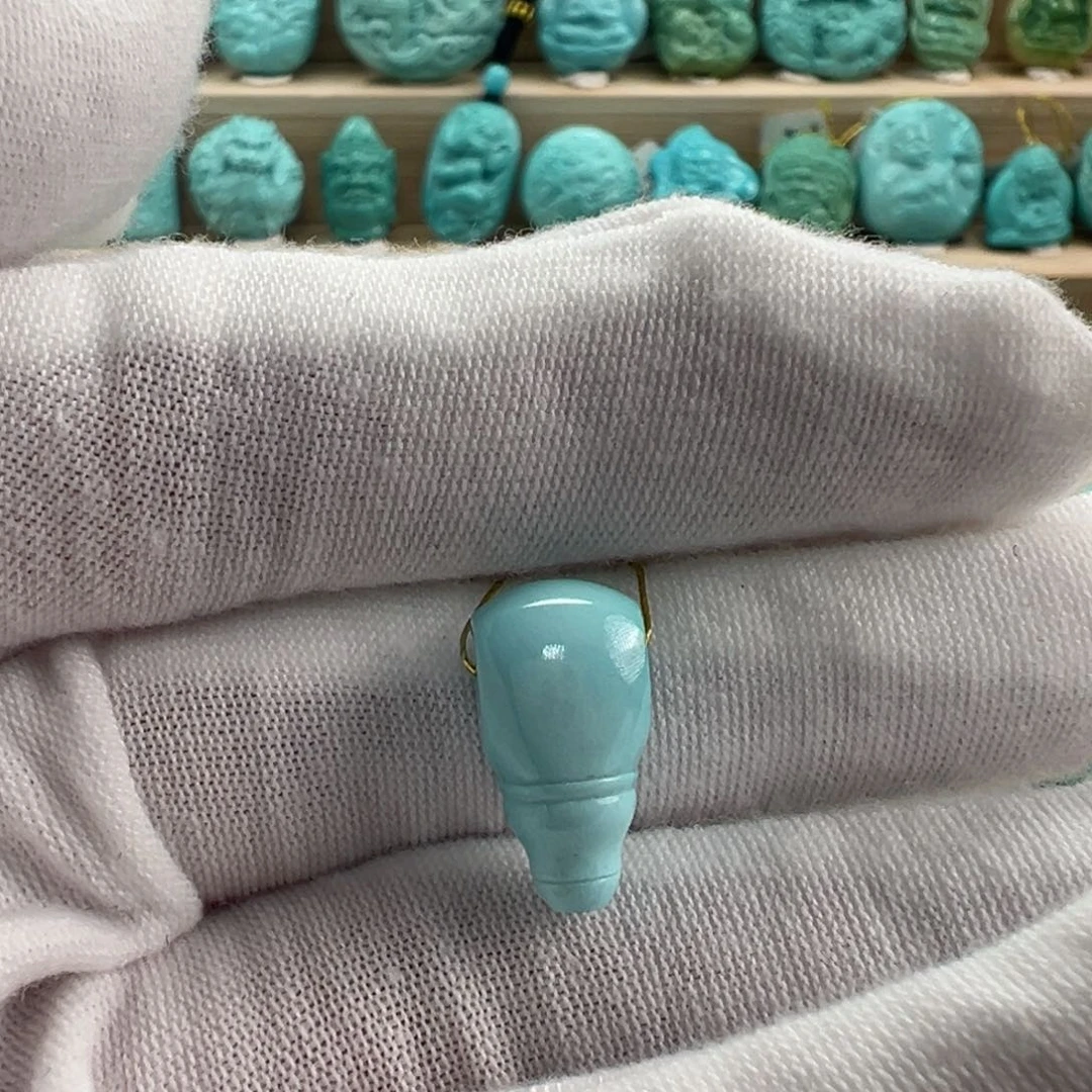 未镶嵌绿松石三通8.3mm