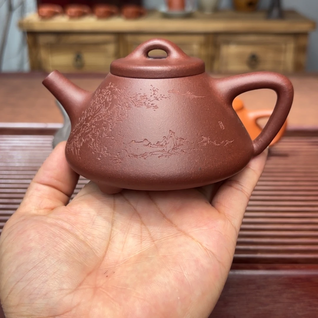 茶壶紫砂子冶石瓢200毫升中槽清