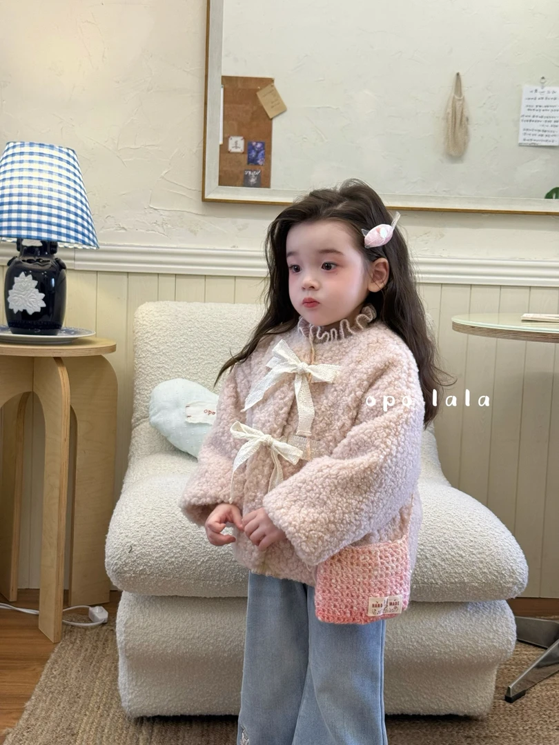 opolala·25深秋~蝴蝶结羔毛外套牛仔77061 77095 77098（汉服）