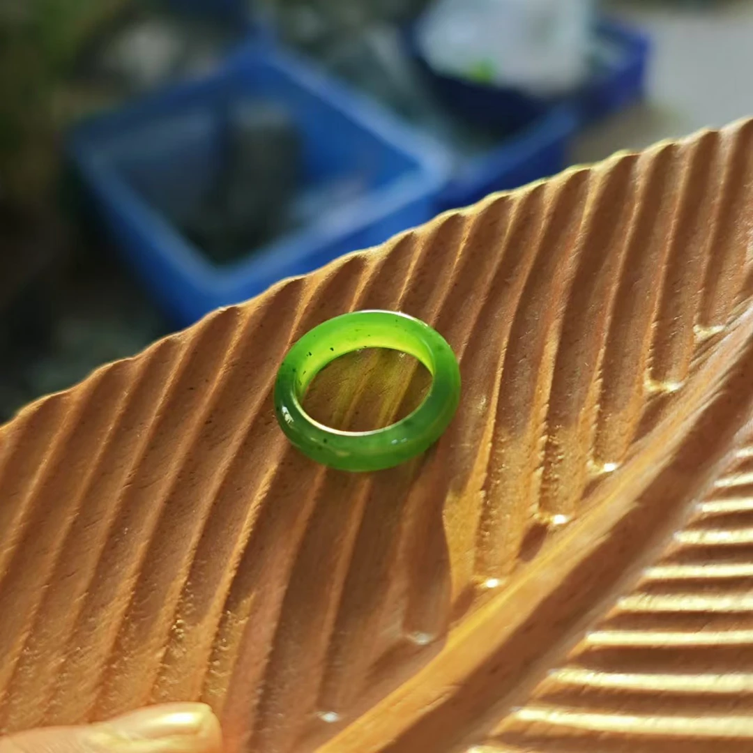 【小雅碧玉】和田玉碧玉戒指戒圈精美简约时尚