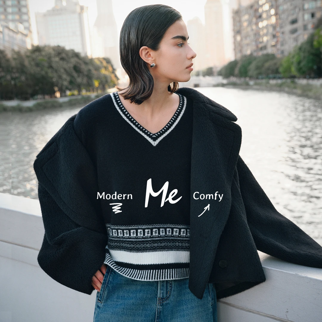 ME【100%绵羊毛满洲里】民族印花云柔感松弛百搭时尚毛衣MESA2644