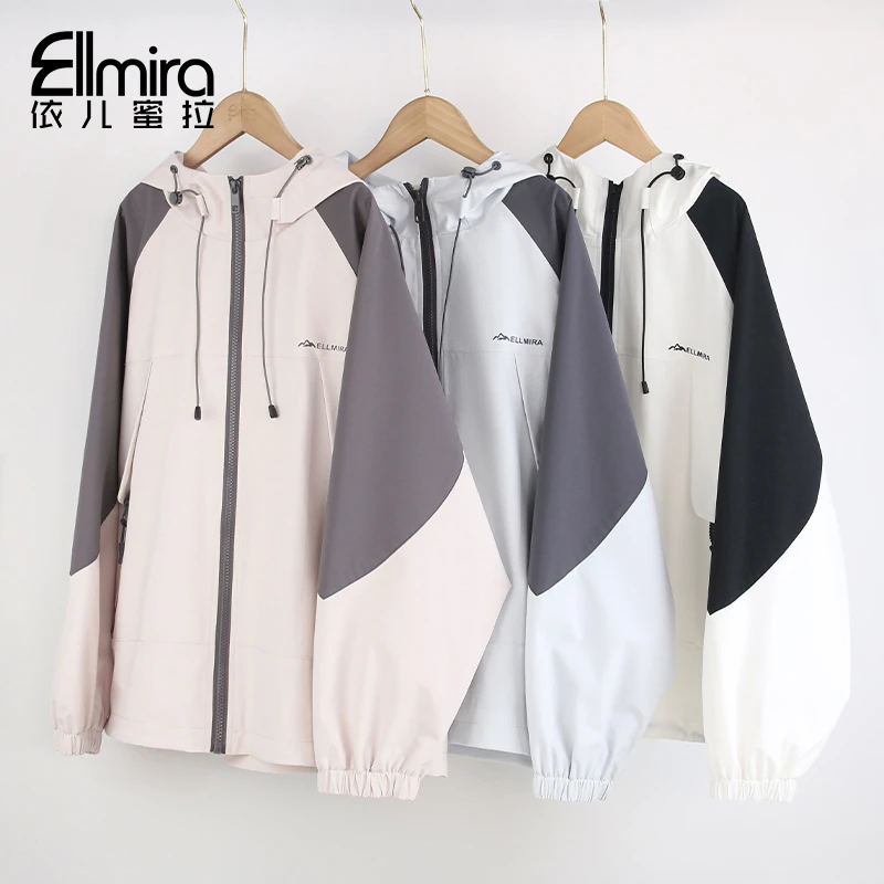 8913冲锋衣外套春装连帽开衫休闲上衣2025新款潮洋气时尚